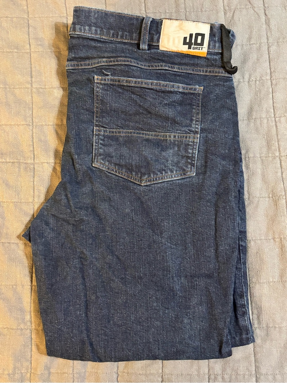 Men’s Duluth Trading Co 40 Grit Relaxed Dark Blue Denim Jeans 44X32